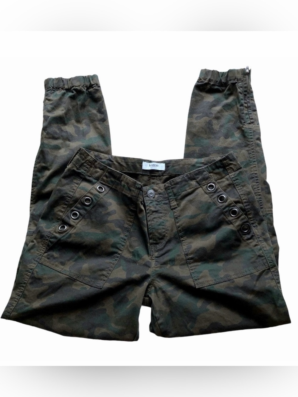 Kensie Camouflage Jogger Pants Size 4 - Picture 3 of 5
